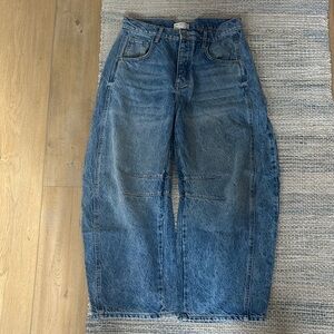 Free People Vintage Wash Blue barrel jeans